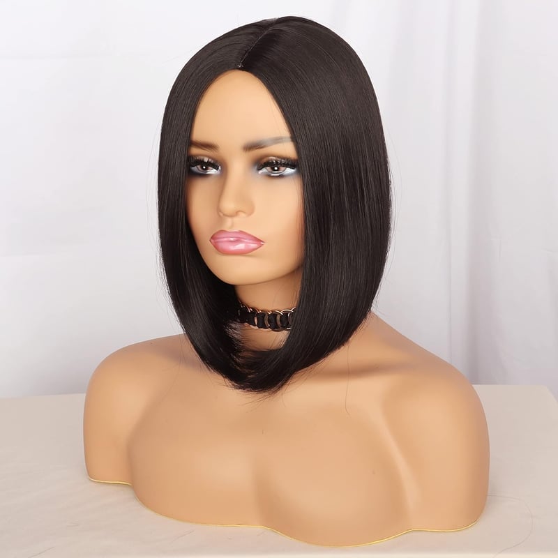 L'Oréal Paris Rövid Barna Bob Paróka Nőknek - 30 cm-es Természetes Hatású Szintetikus Haj
