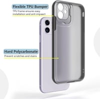 iPhone 11 Ütésálló Fekete Szilikon Tok Kitámasztóval 4