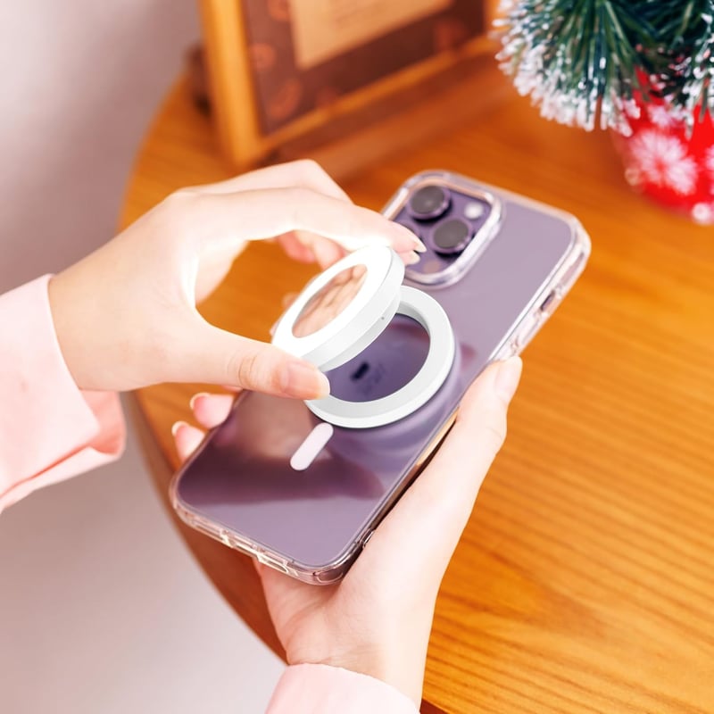 JJC Mágneses LED Szelfi Gyűrűlámpa iPhone-hoz - 3 Fényerő, Összecsukható, USB-C