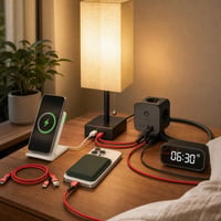 Noćni centar za punjenje: 2x USB kabel + USB hub + bežični punjač + MagSafe stalak + USB lampa + sat 1