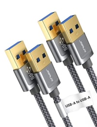 Set cabluri JSAUX USB 3.0 (1m + 2m) pentru imprimantă, HDD - Gri 1