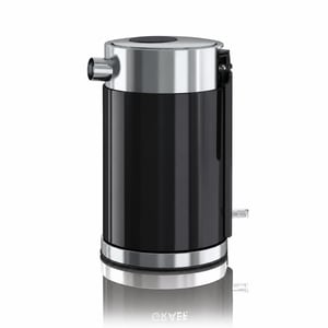 Fierbător din inox Graef WK402, 1 litru, negru, automat — defect, funcționează parțial: mâner rupt (stare: vezi a 2-a imagine)