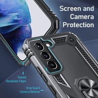 Samsung Galaxy S22 Plus 360°-os forgatható gyűrűs védőtok, fekete 3