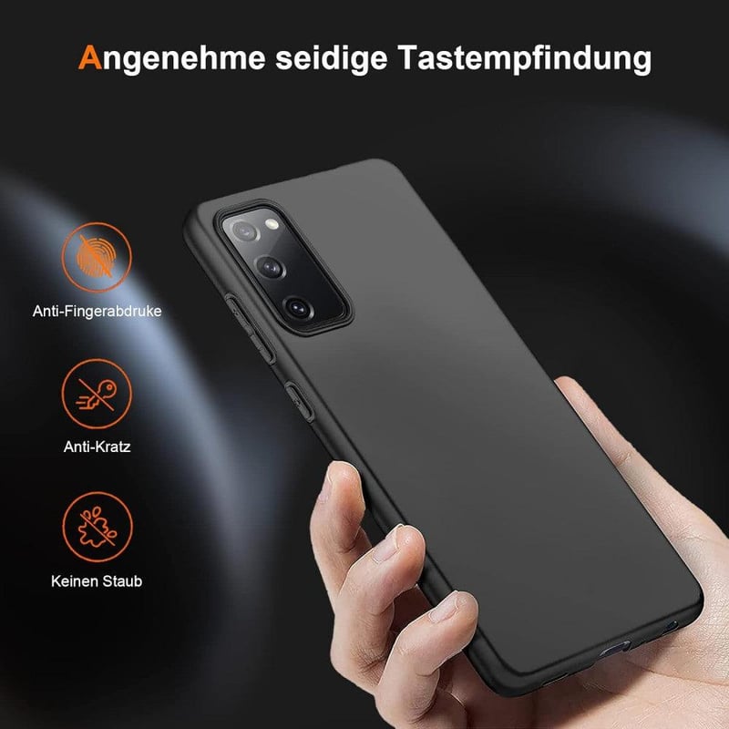Samsung Galaxy S20 FE Fekete Tok Kameravédő TPU Szilikon Hátlap 4G/5G