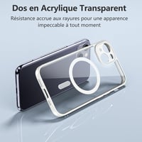 iPhone 13 MagSafe-kompatibilis ütésálló tok kameravédővel, fehér 7