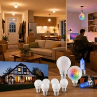 Pachet Becuri LED pentru Casă: 6x E27 + 1x Alb Rece + 1x Alb Pur + 1x Smart RGBW WiFi 1