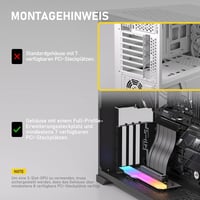 EZDIY-FAB Vertikális GPU Tartó ARGB Modullal és PCIe 4.0 Riser Kábellel - 115mm Fehér Videokártya Állvány RTX40 Sorozathoz - White 2