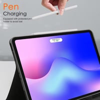 SENGBIRCH Bluetooth Billentyűzet iPad Air 5/4 és iPad Pro 11 Tablethez - Levehető, Védőtokkal, Francia Kiosztással, Pencil Tartóval, Fekete 6