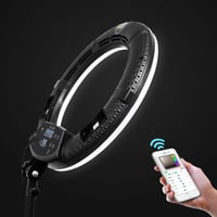 Yidoblo 18" Bluetooth LED Körfény 96W - Telefon és Kamera Kompatibilis, 2800K-9900K Színhőmérséklet, Fotózáshoz, Sminkhez, YouTube Videókhoz 10