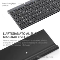 iClever vezeték nélküli billentyűzet és egér szett - ergonomikus, újratölthető, állítható DPI 2