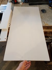 vidaXL Tömör Fenyőfa Íróasztal 2 Fiókkal, Fehér, 100x50x78 cm — hibás, részben működik: repedések az asztallapon (állapot: lásd a 2. képet) 4