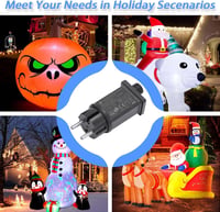 Sunshine smile EU Adapter - 12V IP44 Vízálló Transzformátor LED Fényfüzérekhez, Kültéri-Beltéri Használatra, Fekete 5