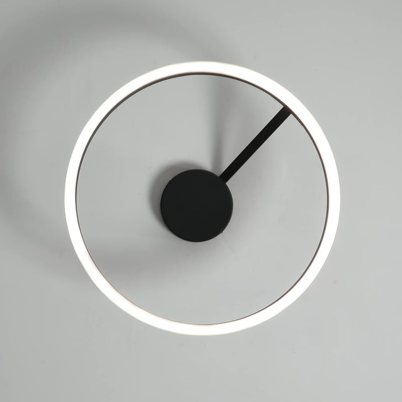 minifair Modern LED Mennyezeti Lámpa - Fekete Kör Alakú Dizájn, 21W, 3000K Meleg Fehér, Érintőképernyős, Konyha, Hálószoba, Nappali Világítá