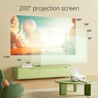 YOTON Y6 4K Projektor - Natív 1080P Full HD, 18000 Lumen, Bluetooth, Hordozható Házimozi Vetítő, iOS/Android/PC/PS5/HDMI/USB Kompatibilis 3