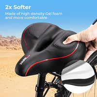 YOUNGDO Extra Széles Kerékpár Nyereg - Légáteresztő, Ütéselnyelő Univerzális Bicikli Ülés MTB, E-Bike és Városi Kerékpárokhoz, Vízálló Védőv 2