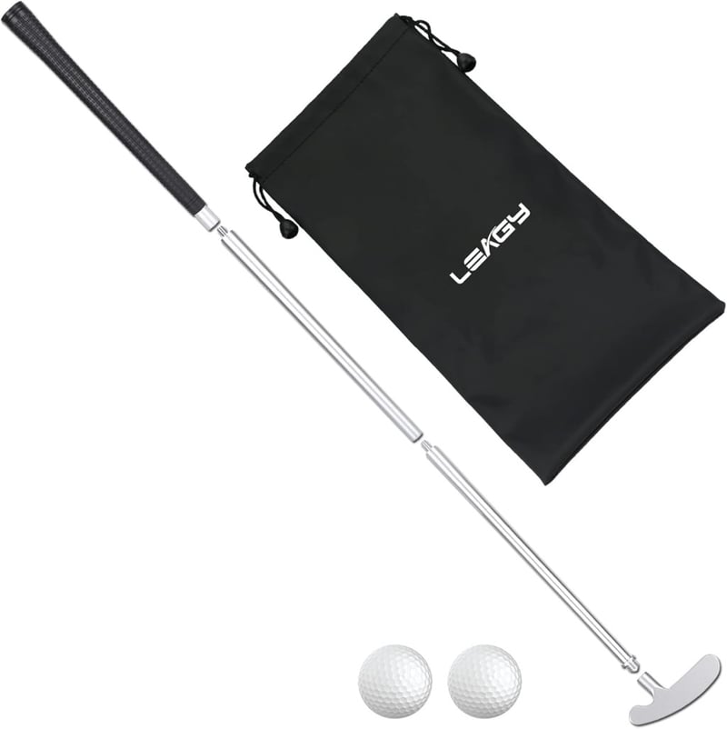 LEAGY Jobbkezes és Balkezes Golf Putter Szett 4 Részes, 2 Labdával és Táskával