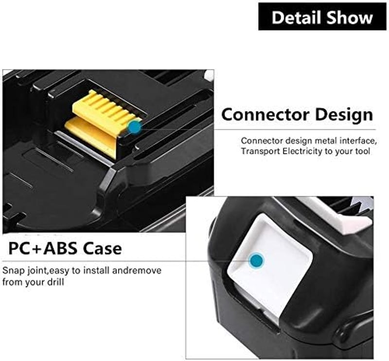 AKKOPOWER 18V 5000mAh Akkumulátor LED Kijelzővel - Makita Kompatibilis 2db