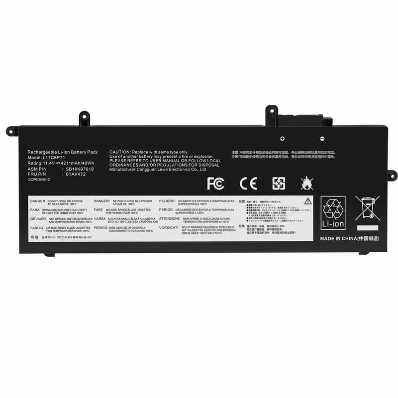 ASUNCELL 11,4V 48Wh L17C6P71 Batéria pre notebook Lenovo ThinkPad X280 A285 — bez pomocnej špachtle (stav: pozri 2. obrázok)