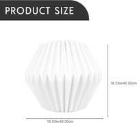 Fehér Origami Papír Lámpaernyő LED-hez - Lurrose Esküvői Dekoráció 5