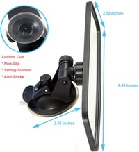 KITBEST Autós Belső Visszapillantó Tükör Tapadókoronggal - Széles Látószögű Állítható Oktató Tükör Autóhoz SUV Teherautóhoz 240x64mm 3