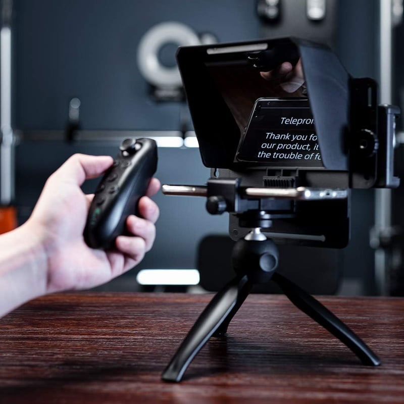 AMBITFUL Teleprompter Kit mobiltelefon és DSLR kamerához távirányítóval