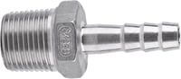 Hilitand Rozsdamentes Acél Pneumatikus Csőcsatlakozó - 3/8" x 8mm BSPT Menetes Tömlőillesztés SS304 - Gyorscsatlakozó Levegő, Üzemanyag és V 5