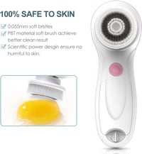 TOUCHBeauty rózsaszín elektromos arctisztító kefe szett, 3 fejjel, utazótokkal 7