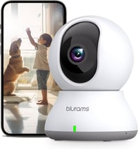 blurams 2K WiFi Biztonsági Kamera 360° Mozgáskövetéssel, Éjszakai Látással és Kétirányú Hanggal 1