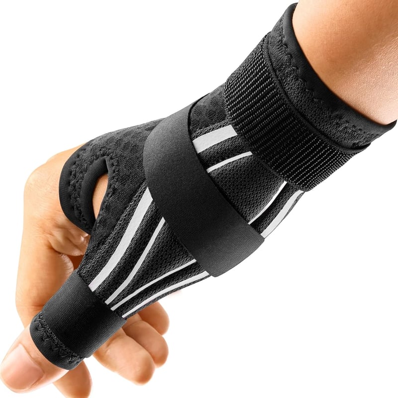 FREETOO Ergonomikus Hüvelykujj Rögzítő - Légáteresztő Ortézis Ízületi Gyulladásra, Ínhüvelygyulladásra - Férfi és Női Kéztámasz XS Méretben