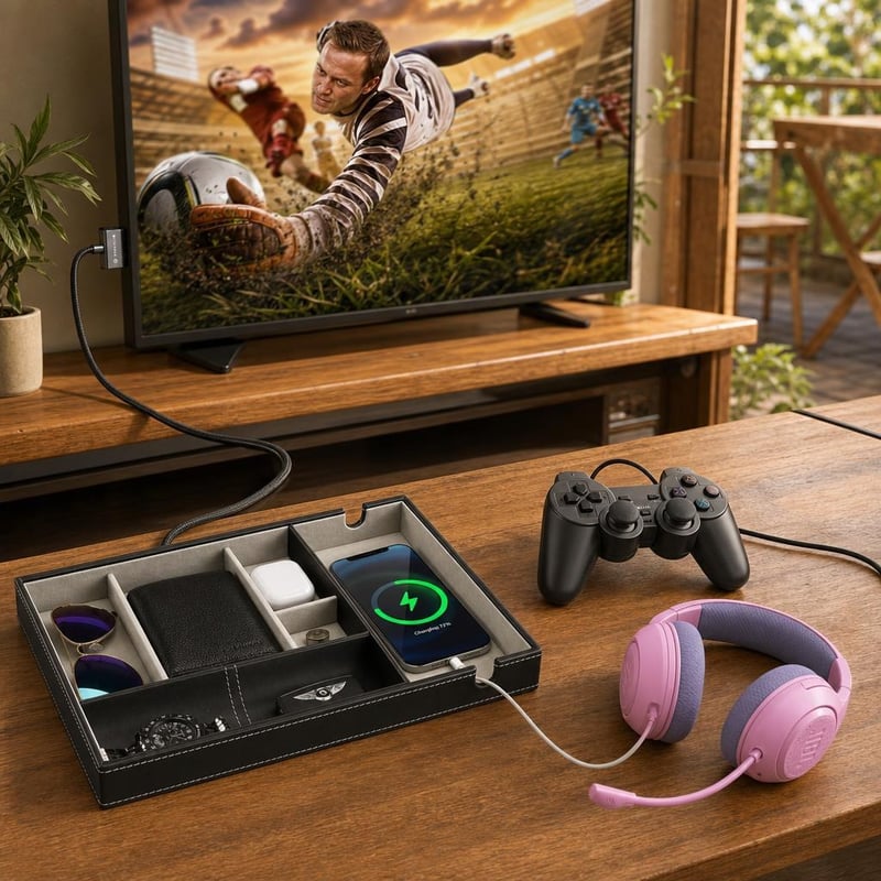 Gamer konzol set: 1x adaptér + 1x HDMI kábel + 1x gamepad + 1x headset + 1x organizér