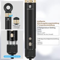 webeauty 5 az 1-ben Hajformázó és Hajszárító Kefe, 110.000 RPM Negatív Ionos Gyorsszárító, Meleglevegős Hajformázó Készlet Autós Légbefúvóva 6
