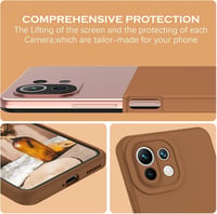 Xiaomi Mi 11 Lite bézs vékony szilikon védőtok 4G/5G/5G NE modellekhez 8