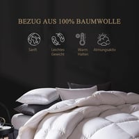DWR Fehér pehelytoll paplan 220 x 240 cm, 100% bio pamut huzat, egész évben használható, átmeneti all-season paplan, Oeko-Tex RDS 2