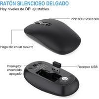 Cimetech vezeték nélküli spanyol billentyűzet és egér szett, ultravékony, csendes, PC-hez 5