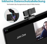 NexiGo N60 1080P HD webkamera mikrofonnal, 110° látószöggel, Zoom/Skype kompatibilis 3