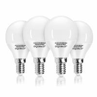 Aigostar LED žiarovka E14 G45 9W 3000K teplá biela 840 lúmenov CRI80 nestmievateľná úsporná guľová lampa 4 ks 1