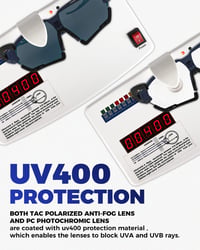 Victgoal UV400 Polarizált Kerékpáros Napszemüveg - Cserélhető Lencsés Sportszemüveg Férfiaknak és Nőknek (Tengerészkék) 6
