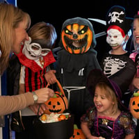Tökfej jelmez gyerekeknek - Halloween töklámpás kosztüm maszk (L méret) 7