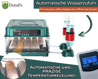 Dural's Automata Tojáskeltető Gép 16 Tojáshoz - Hőmérséklet Szabályozás, Forgatás Funkcióval, CE Tanúsítvánnyal, Német E-könyvvel 3
