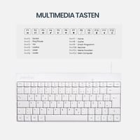 Perixx PERIDUO-212 Kompakt Mini Billentyűzet és Egér Szett, USB Kábeles, Német Kiosztás, Fehér, 1000 DPI, Windows Kompatibilis 5