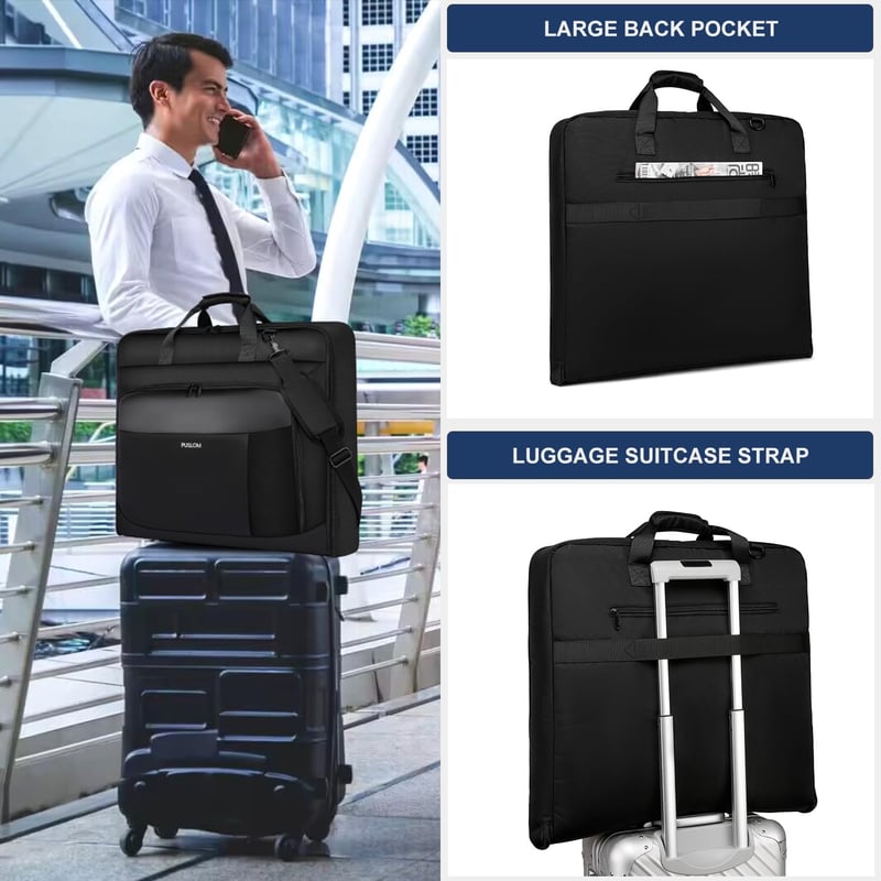 Samsonite XXL Öltönytáska Laptoptartóval - Fekete, 3 Öltönyhöz, 40"