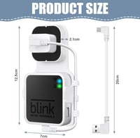 OFFCUP Fali Tartó Blink Sync Module 2-höz - Kábeltartó Konzol Blink Kamerarendszerhez, Szerszám Nélküli Rögzítés, Fehér 2