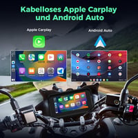 ITEFDTUTNE 5 Colos Vezeték Nélküli Carplay Kijelző Motorkerékpárhoz - IP67 Vízálló Érintőképernyő, Dupla Bluetooth, Hangvezérlés, Navigáció 1
