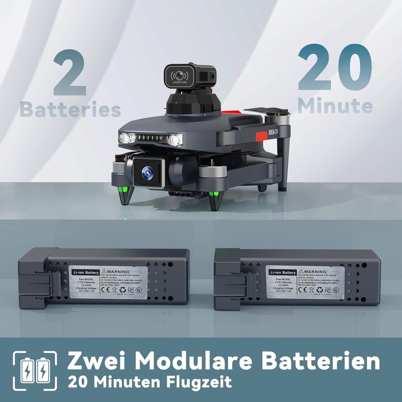 TTROARDS 31P Összecsukható Drón 4K Kamerával - 360° Akadályérzékelés, 5G WiFi, 40 km/h, Kefenélküli Motor, 30 Perces Repülési Idő, 2 Akkumul