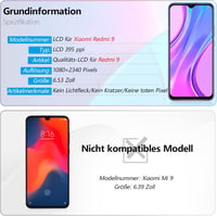 RongZy LCD Kijelző és Érintőképernyő Xiaomi Redmi 9 M2004J19G M2004J19C Telefonhoz - Fekete Csereképernyő Szerelő Eszközökkel 3