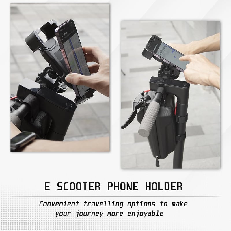 Mezelon 8 mm-es Elektromos Roller Lánclakat Vízálló Táskával és Mobiltelefon Tartóval - Acélötvözet Biztonsági Zár 3 Kulccsal