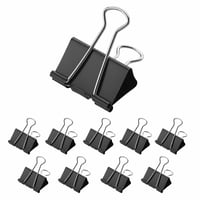 Westcott E-10700 00 Iratcsipesz Binder Clip 50 mm Fekete 9 db Foldback Csipesz Irodai Papírcsipesz Szett — 11 db-os szett 2