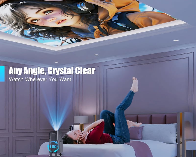 Magcubic HY320 NTV Okos Projektor 1080P Natív Felbontással, Netflix Támogatással, Hangvezérléssel, 320ANSI 12000Lumen, 5G WiFi, Automatikus 