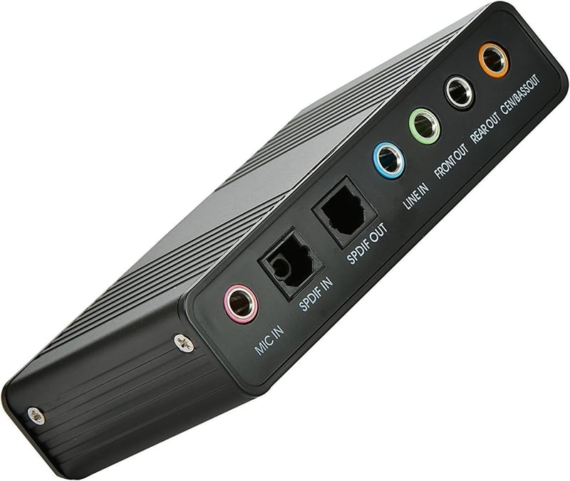 LEAGY 6 csatornás külső USB hangkártya 5.1 surround hangzással, PC és laptop kompatibilis