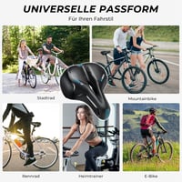 YOUNGDO Kerékpár Nyereg - Gél Üléspárna, Ergonomikus, Légáteresztő, Ütéselnyelő, Vízálló Borítással - Országúti, MTB és Városi Biciklikhez,  7